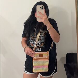 Coach Pastel Striped Crossbody Bag